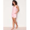 GYS Bamboo Viscose Women Pajama Sets Sleeveless Tank Top with Shorts Summer Lounge Sets(Pink)
