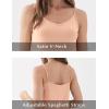 GYS Bamboo Viscose Women’s Full Slips Adjustable Spaghetti Strap Soft Chemise Nightgowns(Beige)