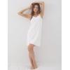 GYS Bamboo Viscose Women’s Full Slips Adjustable Spaghetti Strap Soft Chemise Nightgowns(White)