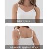 GYS Bamboo Viscose Women’s Full Slips Adjustable Spaghetti Strap Soft Chemise Nightgowns(White)