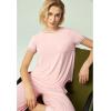 GYS Bamboo Viscose Women’s Pajama Set, 2 Piece Lounge Short Sleeve Capris Pjs(Pink)