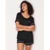 GYS Bamboo Viscose Women’s Pajama Sets Short Sleeve Crew Neck 2 Piece Pajama Set for Women(Black)