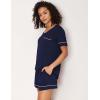 GYS Bamboo Viscose Women’s Pajama Sets Short Sleeve Crew Neck 2 Piece Pajama Set for Women(Navy)