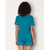 GYS Bamboo Viscose Women’s Pajama Sets Short Sleeve Crew Neck 2 Piece Pajama Set for Women(Teal Blue)