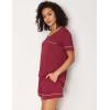 GYS Bamboo Viscose Women’s Pajama Sets Short Sleeve Crew Neck 2 Piece Pajama Set for Women(Wine Red)