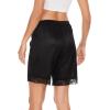 GYS Slip Shorts Culotte for Women Split Skirt Lace Pettipants Bloomer(B – Black)