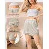 GYS Slip Shorts Culotte for Women Split Skirt Lace Pettipants Bloomer(Beige)