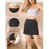 GYS Slip Shorts Culotte for Women Split Skirt Lace Pettipants Bloomer(Black)