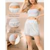 GYS Slip Shorts Culotte for Women Split Skirt Lace Pettipants Bloomer(White)