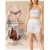 GYS Slip Shorts Culotte for Women Split Skirt Lace Pettipants Bloomer(White)