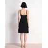 GYS Women’s Full Slips Soft Bamboo Viscose Adjustable Spaghetti Straps Sleeveless Nightgowns(Black)