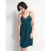 GYS Women’s Full Slips Soft Bamboo Viscose Adjustable Spaghetti Straps Sleeveless Nightgowns(Ink Blue)