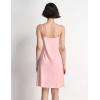 GYS Women’s Full Slips Soft Bamboo Viscose Adjustable Spaghetti Straps Sleeveless Nightgowns(Pink)