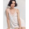 GYS Women’s Full Slips Soft Bamboo Viscose Adjustable Spaghetti Straps Sleeveless Nightgowns(White)