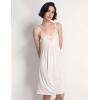 GYS Women’s Full Slips Soft Bamboo Viscose Adjustable Spaghetti Straps Sleeveless Nightgowns(White)