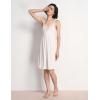 GYS Women’s Full Slips Soft Bamboo Viscose Adjustable Spaghetti Straps Sleeveless Nightgowns(White)
