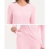 GYS Women’s Long Sleeve Pajama Sets Soft Breathable Fabric Nursing-Friendly Buttons Cool-Touch Bamboo Viscose​(Pink)