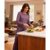GYS Women’s Long Sleeve Pajama Sets Soft Breathable Fabric Nursing-Friendly Buttons Cool-Touch Bamboo Viscose​(Purplish Grey)