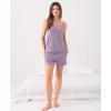 GYS Women’s Pajama Sets Bamboo Viscose Camisole Tops and Shorts Soft 2 Piece Sleepwear(Violet)