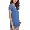 GYS Womens Pajama Sets, Short Sleeve Soft Sleepwear Tops and Shorts Pjs, Bamboo Viscose Loungewear(Prussian Blue)