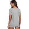 GYS Womens Pajama Sets, Short Sleeve Soft Sleepwear Tops and Shorts Pjs, Bamboo Viscose Loungewear(V-neck Heather Grey)