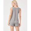 GYS Women’s Pajama Sets Tank Top and Shorts 2-Piece Sleeveless Sleep Set, Viscose from Bamboo(Heather Grey)