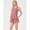 GYS Women’s Pajama Sets Tank Top and Shorts 2-Piece Sleeveless Sleep Set, Viscose from Bamboo(Rose Pink)