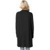 LazyCozy Women’s Lightweight Long Sleeve Draped Cardigan Slouchy Open Front Cover Up Stretch Jersey Sweater(Black)