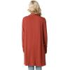 LazyCozy Women’s Lightweight Long Sleeve Draped Cardigan Slouchy Open Front Cover Up Stretch Jersey Sweater(Brick Red)