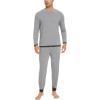 GYS Bamboo Viscose Men’s Pajama Sets Soft Long Sleeve Lounge Set with Pockets(Heather Grey)