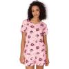 GYS Bamboo Viscose Pajamas for Women Set, Soft Short Sleeve Top and Shorts Sleepwear, Comfy Lightweight Lounge Pajama Set(Pink Coffee Cup)