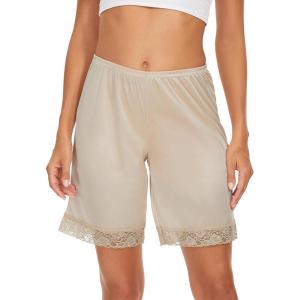 GYS Slip Shorts Culotte for Women Split Skirt Lace Pettipants Bloomer(B – Beige)