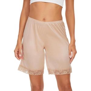GYS Slip Shorts Culotte for Women Split Skirt Lace Pettipants Bloomer(B – Nude)