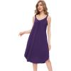 GYS Bamboo Viscose Sleeveless Nightgowns for Women Soft Full Slip Lounge Dress(Purple)