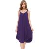 GYS Bamboo Viscose Sleeveless Nightgowns for Women Soft Full Slip Lounge Dress(Purple)