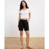 GYS Pajama Shorts for Women Bamboo Viscose Soft Comfy Lounge Pj Bottoms with Pockets(Black)