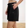 GYS Pajama Shorts for Women Bamboo Viscose Soft Comfy Lounge Pj Bottoms with Pockets(Black)