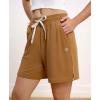 GYS Pajama Shorts for Women Bamboo Viscose Soft Comfy Lounge Pj Bottoms with Pockets(Brown)
