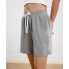 GYS Pajama Shorts for Women Bamboo Viscose Soft Comfy Lounge Pj Bottoms with Pockets(Light Heather Grey)