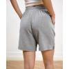GYS Pajama Shorts for Women Bamboo Viscose Soft Comfy Lounge Pj Bottoms with Pockets(Light Heather Grey)