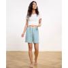 GYS Pajama Shorts for Women Bamboo Viscose Soft Comfy Lounge Pj Bottoms with Pockets(​turquoise)