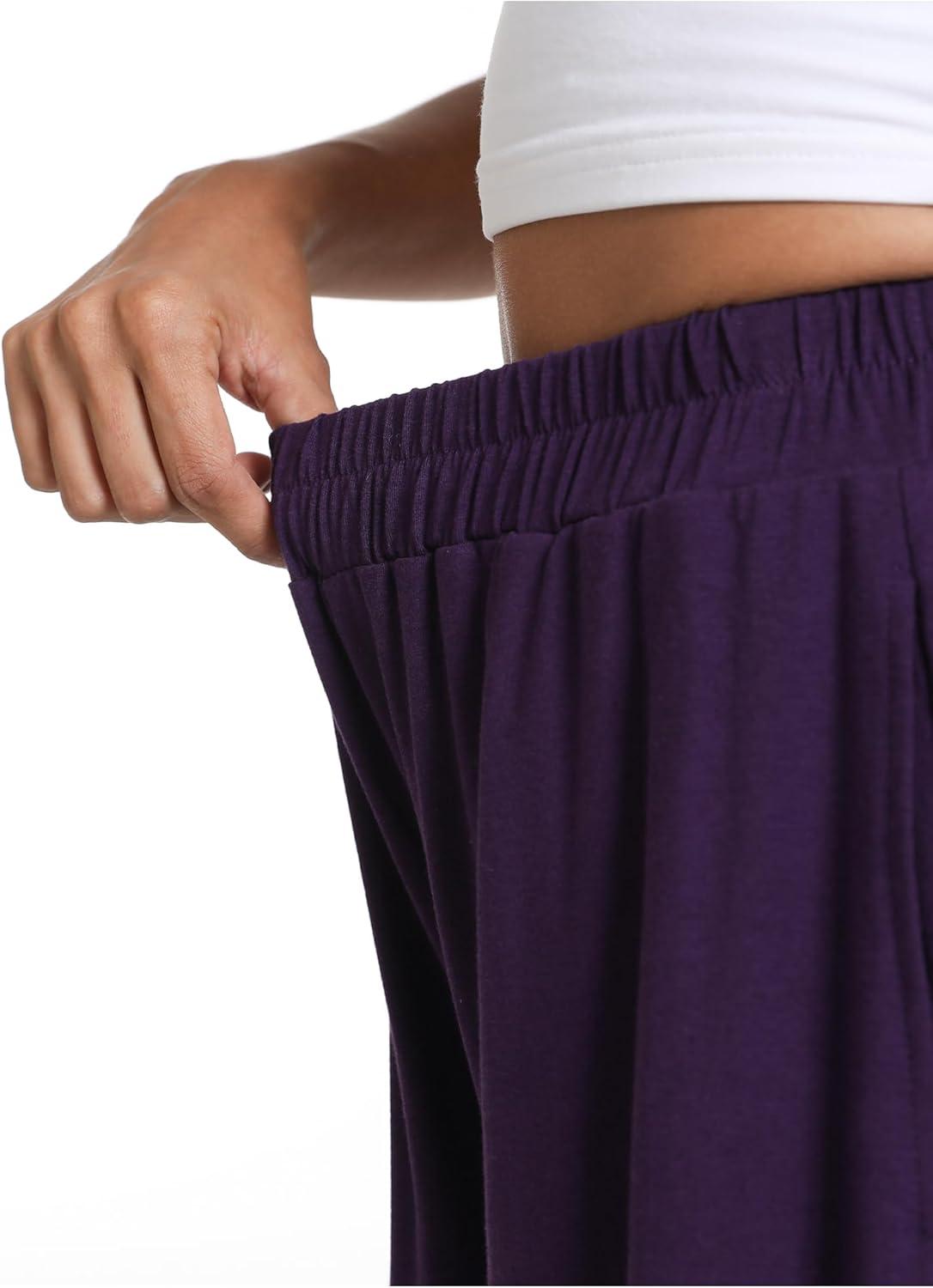 imageGYS Womens Bamboo Viscose Pajama Shorts Super Soft Sleep Shorts with Pockets amp Elastic WaistDeep Purple