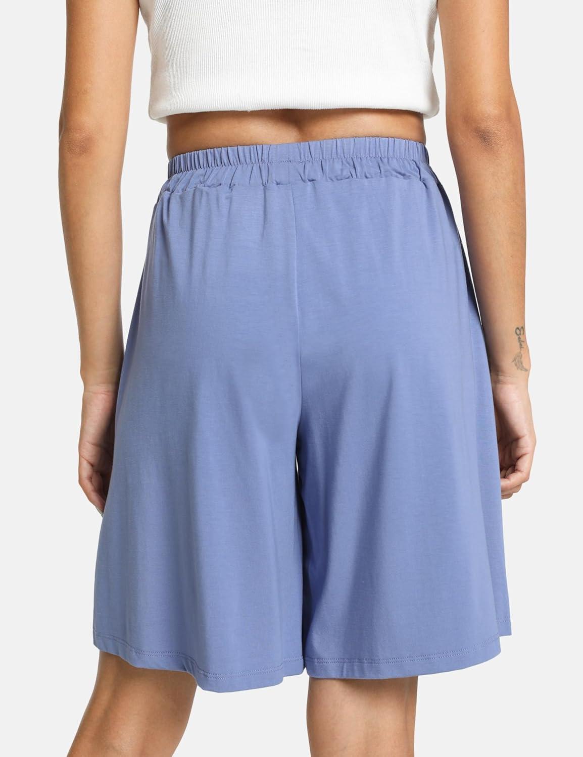imageGYS Womens Bamboo Viscose Pajama Shorts Super Soft Sleep Shorts with Pockets amp Elastic WaistWitt Blue