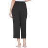 GYS Bamboo Viscose Capri Pajama Pants for Women Soft Summer Lounge Pants with Pockets(Black)