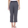 GYS Bamboo Viscose Capri Pajama Pants for Women Soft Summer Lounge Pants with Pockets(Dark Heather Grey)