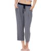 GYS Bamboo Viscose Capri Pajama Pants for Women Soft Summer Lounge Pants with Pockets(Heather Grey)