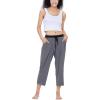 GYS Bamboo Viscose Capri Pajama Pants for Women Soft Summer Lounge Pants with Pockets(Heather Grey)