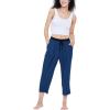 GYS Bamboo Viscose Capri Pajama Pants for Women Soft Summer Lounge Pants with Pockets(Ink Blue)