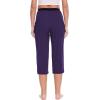 GYS Bamboo Viscose Capri Pajama Pants for Women Soft Summer Lounge Pants with Pockets(Purple)