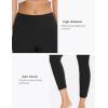 GYS Bamboo Viscose Leggings for Women, High Waisted Workout Gym Yoga Pants, Soft Stretchy Leggings Pants Sweatpants(Black)